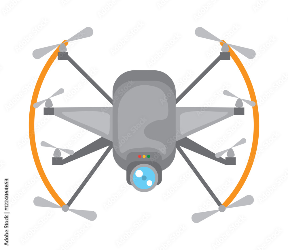 Professional drone with extended propellers Professional drone with extended propellers