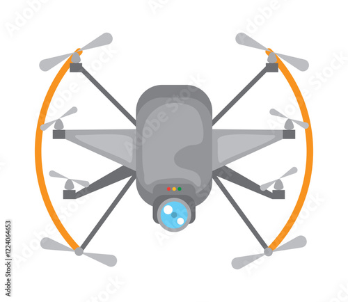 Professional drone with extended propellers