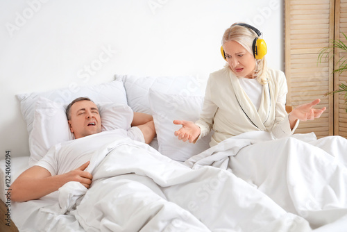 Mature woman with hearing p...