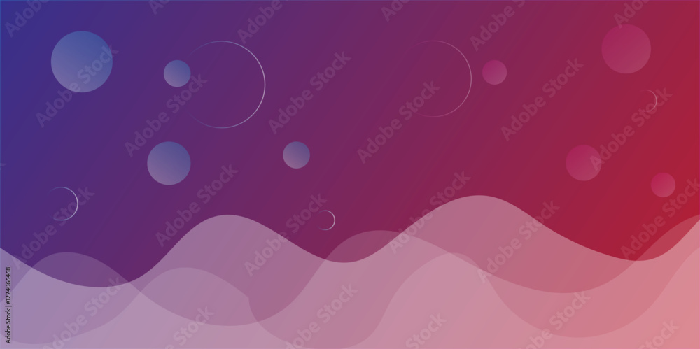 Wavy red and blue illustration. Abstract paper cut curve line background with shadow. abstract modern pink gradient curve background for website banner and presentation template design.