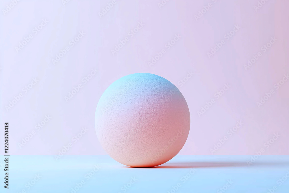 Minimalistic design a large gradient sphere stands out on a flat white background Minimalistic design a large gradient sphere stands out on a flat white background