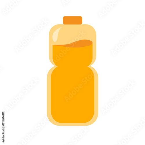 A Bottle of Cooking Oil. Cooking Product Illustration