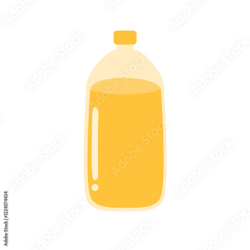 A Bottle of Cooking Oil. Cooking Product Illustration
