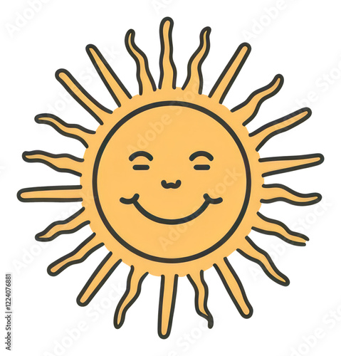 PNG A sun laughing icon shape creativity happiness.