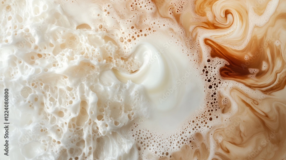 Coffee, milk, swirling, foam, cup, texture, blend, background, macro, food Coffee, milk, swirling, foam, cup, texture, blend, background, macro, food