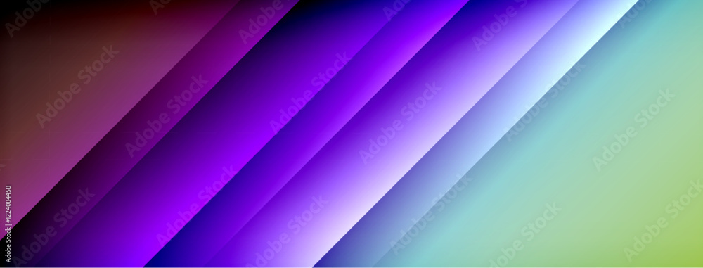 Obraz premium Dynamic shadow lines with gradient colors geometric background