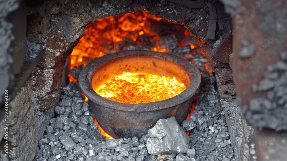 Steel Blast Furnace: A large, industrial furnace used for smelting and refining metals, essential in steel production to convert raw materials into usable metal. Steel Blast Furnace: A large, industrial furnace used for smelting and refining metals, essential in steel production to convert raw materials into usable metal.