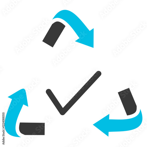 Recovery Glyph Blue Grey Icon