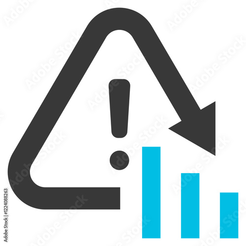 Crisis Glyph Blue Grey Icon