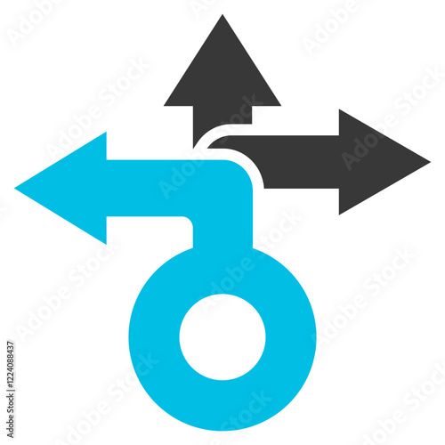 Flexibility Glyph Blue Grey Icon