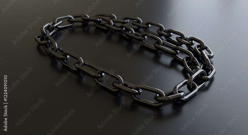 Sleek Black Chain Link Image Stock Photo Sleek Black Chain Link Image Stock Photo