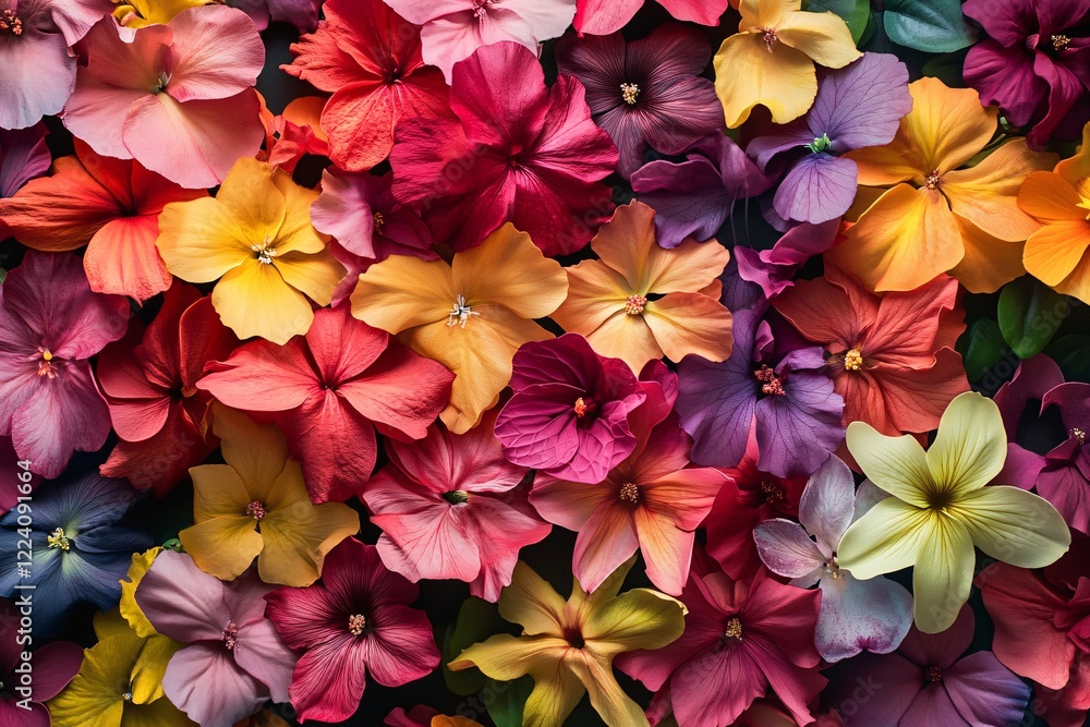 Fototapeta premium Vibrant Colorful Flowers Closeup Arrangement