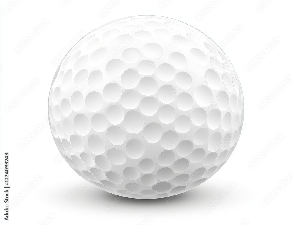 Close-up of a white golf ball with dimples, isolated on white background. Close-up of a white golf ball with dimples, isolated on white background.