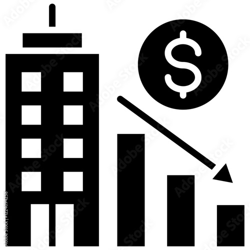 Bankruptcy Glyph Icon