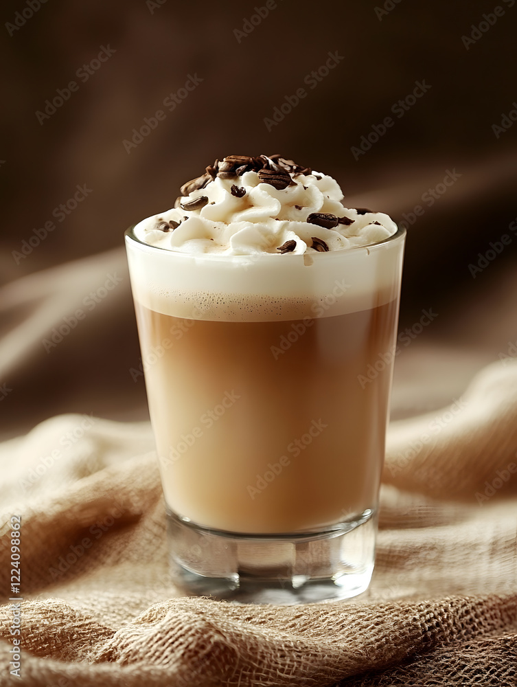 Luxurious Espresso Con Panna with Freshly Whipped Cream and Cocoa Sprinkles : Generative AI Luxurious Espresso Con Panna with Freshly Whipped Cream and Cocoa Sprinkles : Generative AI