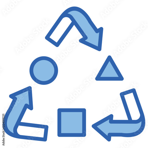 Adaptation Blue White Icon