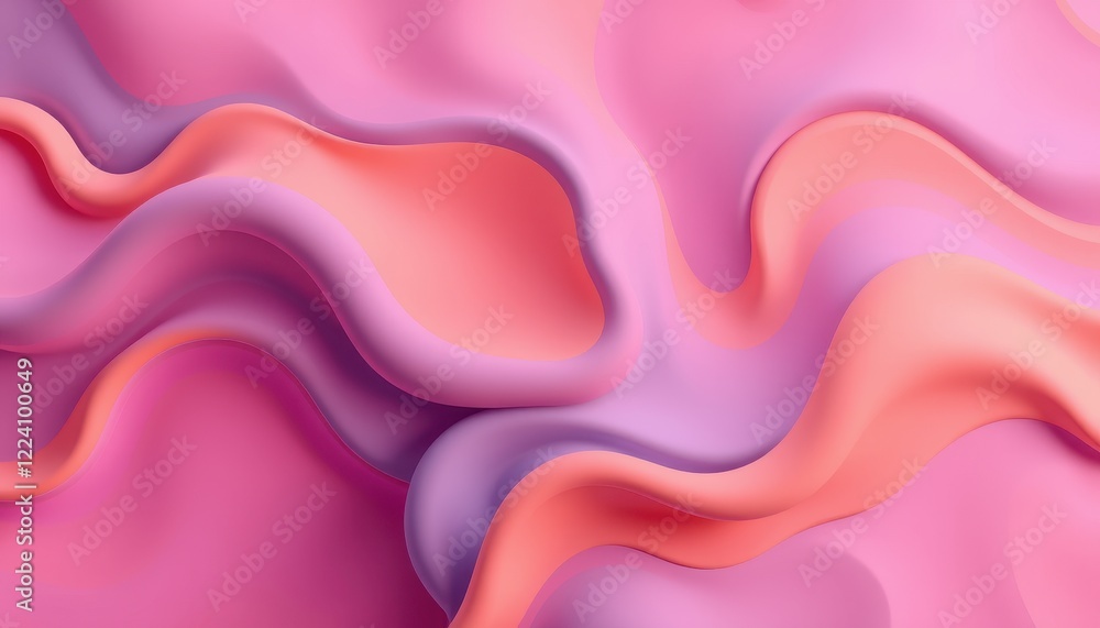 Obraz premium Abstract Pink and Orange Wave Pattern Design