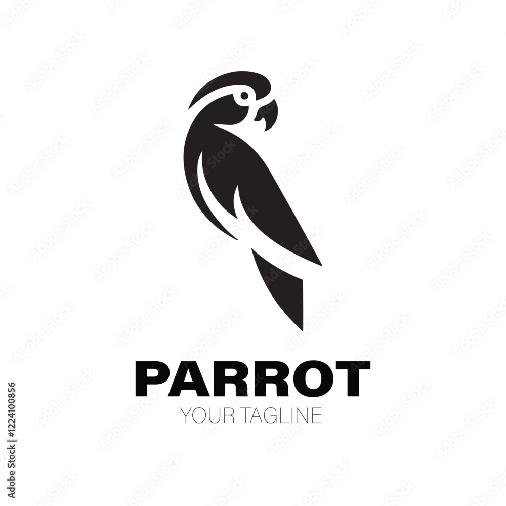 Fototapeta premium Parrot Logo. Parrot Logo Design. Parrot Logo Brand. Parrot Logo Vector Design Isolated on White Background