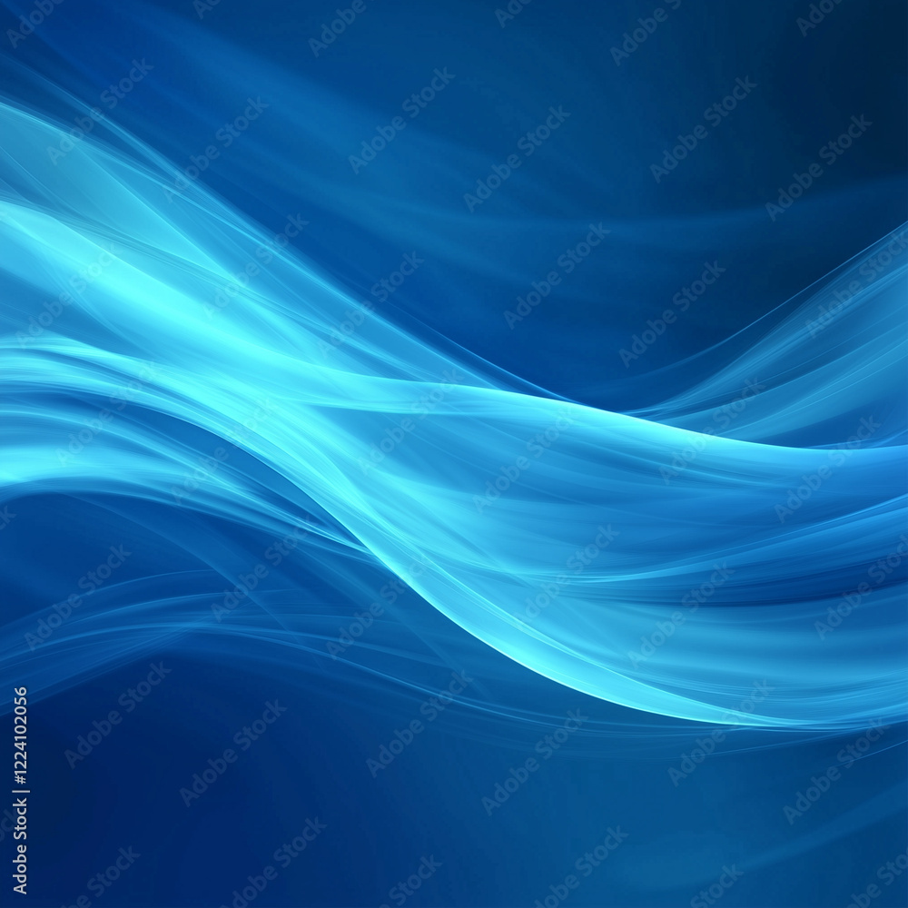 Naklejka premium Abstract background with moving waves, generative AI illustration