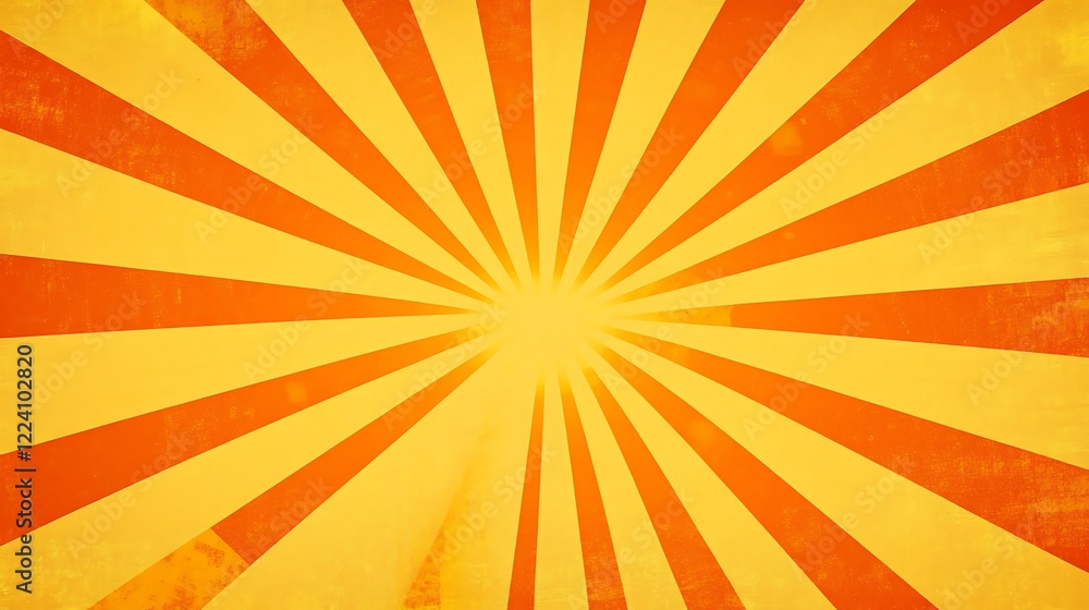 Abstract Sunburst Design in Orange and Yellow Hues Abstract Sunburst Design in Orange and Yellow Hues