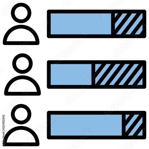 Competitiveness Blue Black Icon