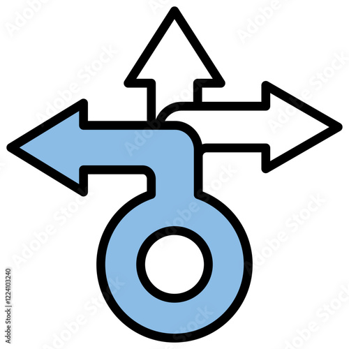 Flexibility Blue Black Icon