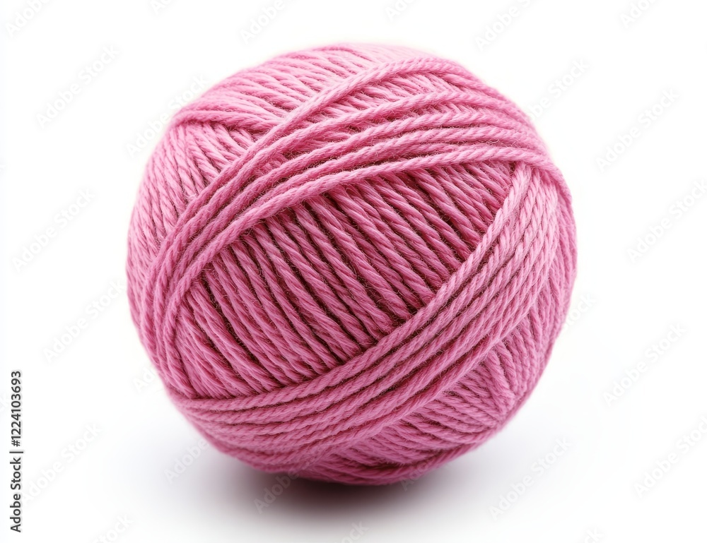 A ball of pink yarn isolated on white background. (1) A ball of pink yarn isolated on white background. (1)