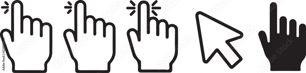 Obraz premium cursor icon silhouette
