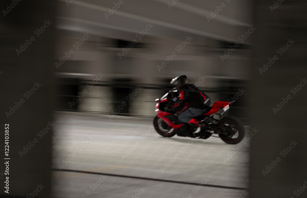 Fototapeta premium Speeding Biker