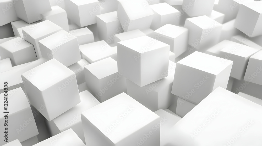 White Cubes Abstract Background White Cubes Abstract Background