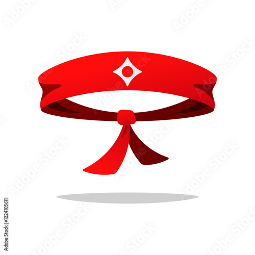 Ninja headband vector isolated on white background.