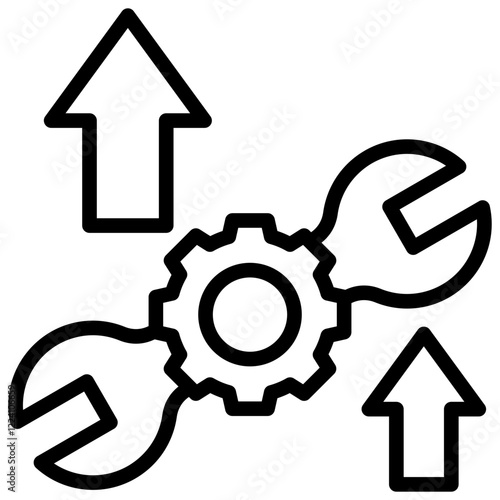 Skill Development Outline Icon