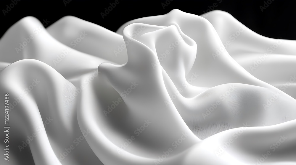Obraz premium Draped White Fabric Abstract Texture Background