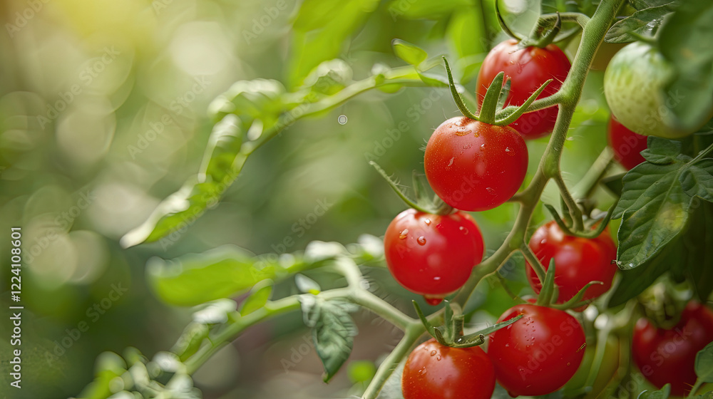 ripe tomatoes in the plant ripe tomatoes in the plant