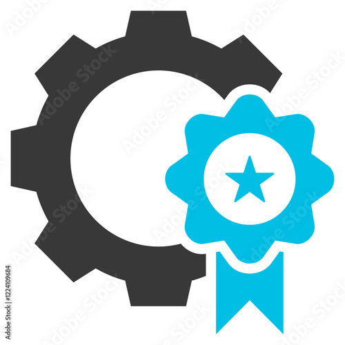 Proficiency Glyph Blue Grey Icon