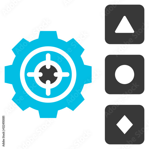 Specification Glyph Blue Grey Icon