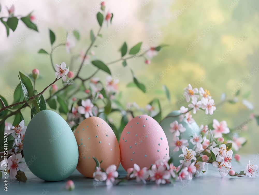 Pastel Easter Eggs with Flower Petals Pastel Easter Eggs with Flower Petals