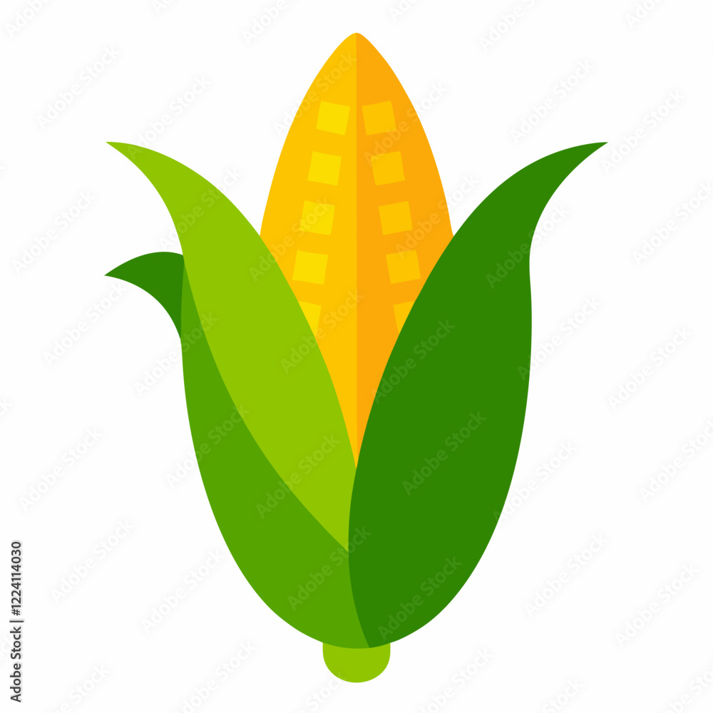 Obraz premium Corn icon vector on white background.
