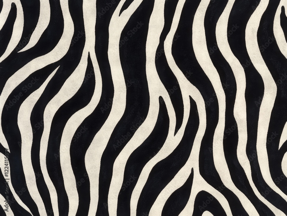 A zebra print rug with black and white stripes A zebra print rug with black and white stripes