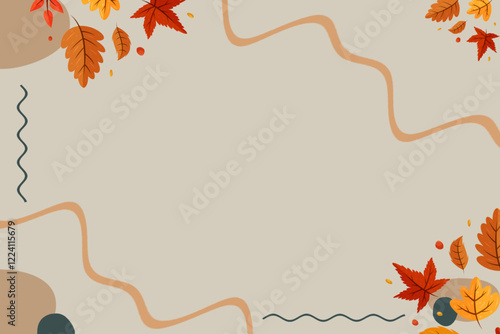 autumn background minimalist vector illustration