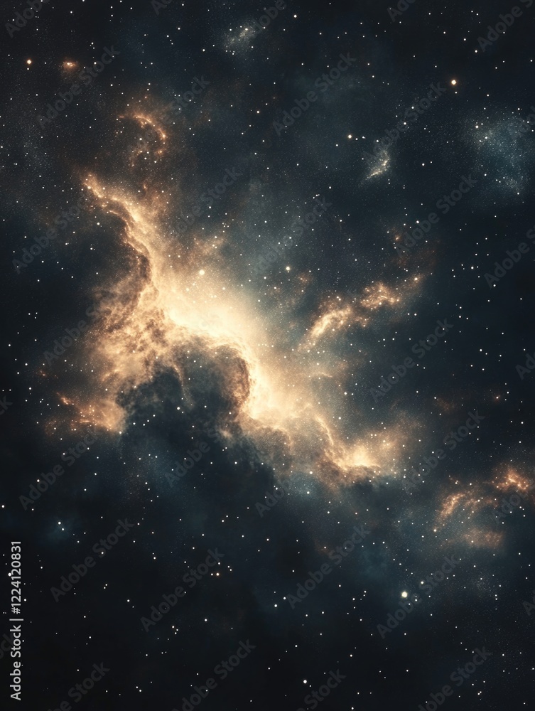 Fototapeta premium Galactic Nebula - A Cosmic Journey