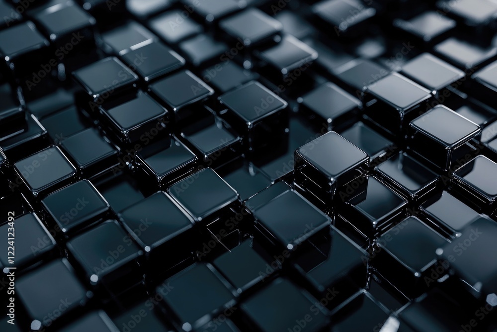 High-Tech Surface of Interconnected Blocks High-Tech Surface of Interconnected Blocks
