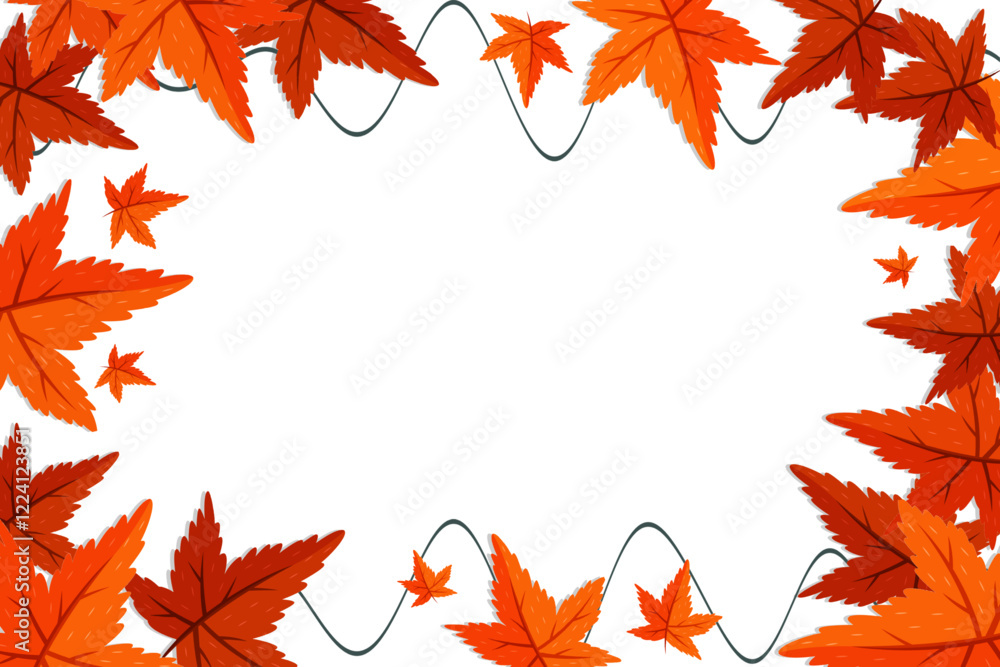 Fototapeta premium autumn background minimalist vector illustration