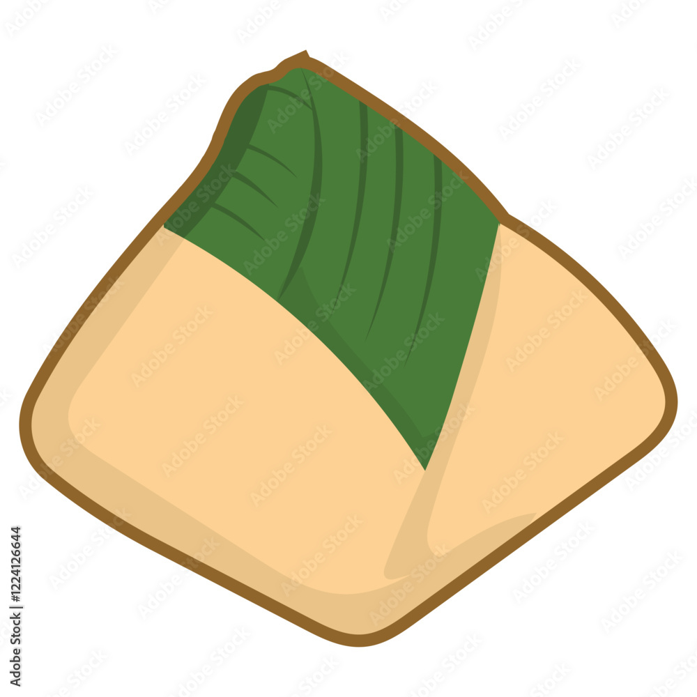 Ταπετσαρία Nasi lemak bungkus, nasi bungkus vector illustration, nasbung flat icon design v