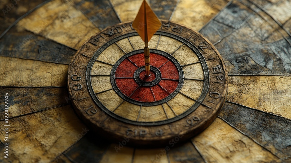 Obraz premium Ancient Dartboard: Precision and Skill