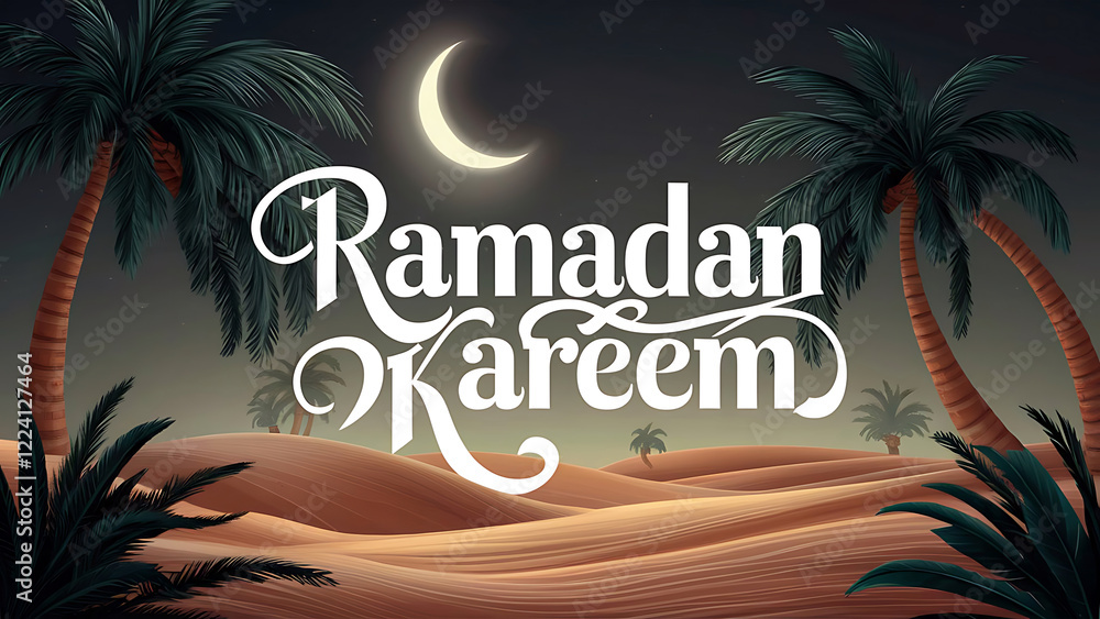 Obraz premium Ramadan Kareem Religious Islamic Festival Background.