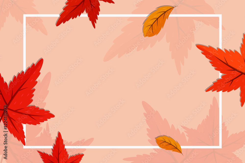Obraz premium autumn background minimalist vector illustration