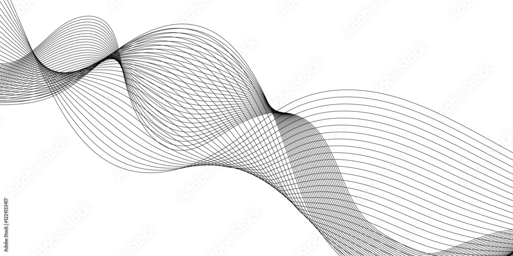 Wave Design of line pattern abstract background, abstract background with curved wave lines, wave line geometric patterns in concept of technology, science and presentation. Wave Design of line pattern abstract background, abstract background with curved wave lines, wave line geometric patterns in concept of technology, science and presentation.