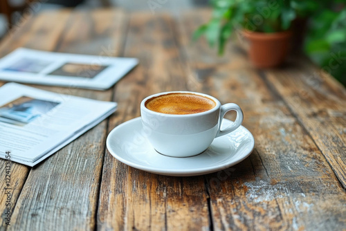 Coffee On A Table Near Maga...