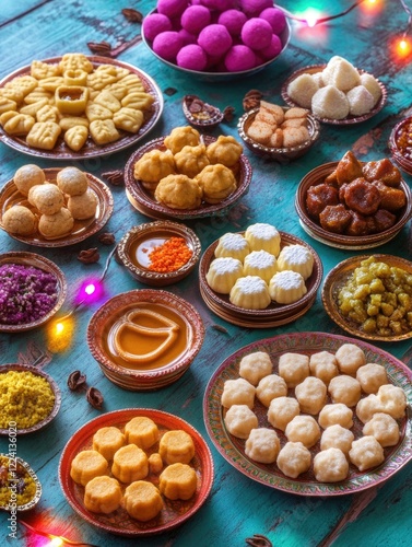 Indian Sweets and Snacks - Diwali Festival Food photo